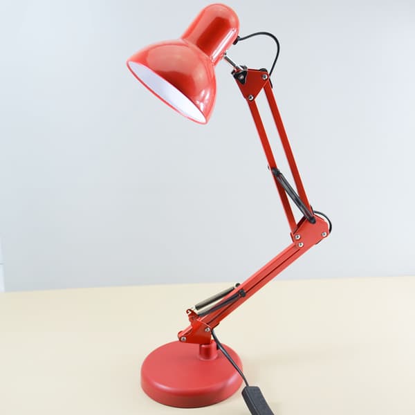 1. LED-säädettävä varsi-lukuvalo, musta musta svart