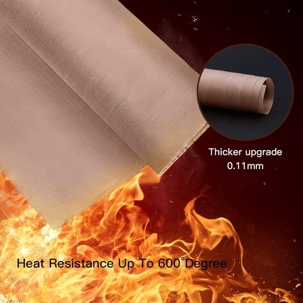 3-pak PTFE Teflon-ark til varmepresseoverførselspapir, non-stick