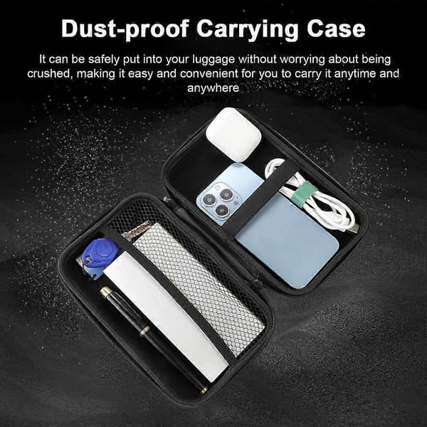Waterproof Storage Bag with Mesh Pocket Zipper Large Capacity Shockproof Impact Resistant Game Console Storage Bag