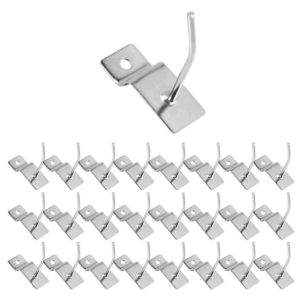 25 x Slatwall Enkeltkrog Pin Butiksdisplay Passende Krog Bøjle 50mm Sølv Silver