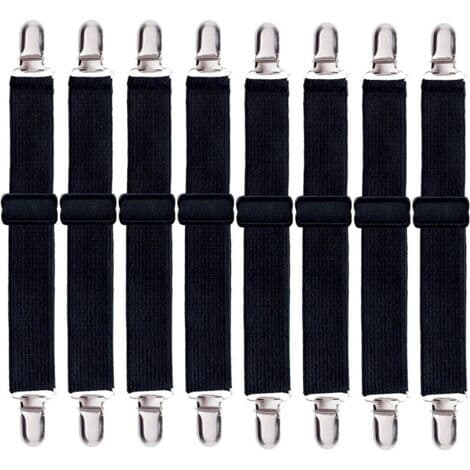 Set of 8 Sheet Straps, Adjustable Sheet Holders, Heavy Duty Sheet Fasteners for Sheets, Mattress Covers, Sofa.
