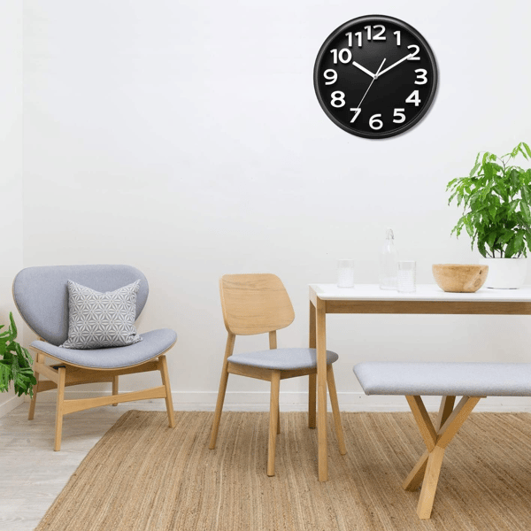 Small Wall Clock 35 cm, Decorative Silent Quartz Clock, Modern Style
