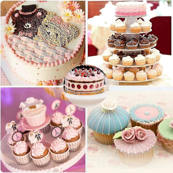 Professional Baking Set 301 Pieces, Cake Stand, Pastry Nozzles, Piping Bag, Cake Decorating Set for Icing