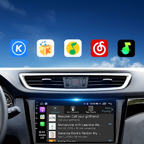 BY967B 2-i-1 Trådløs CarPlay & Android Auto Adapter M