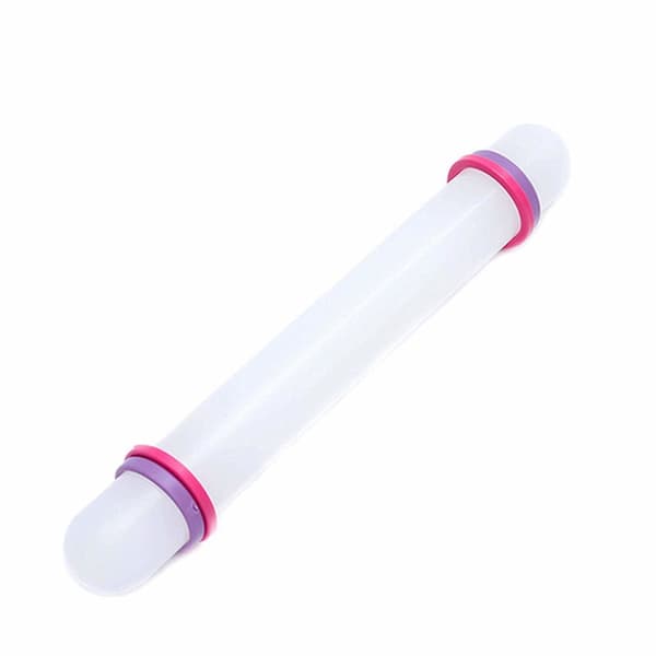 Kjevle med Avstandsstykker 2 Ulike Avstandsringer 23cm Vit white
