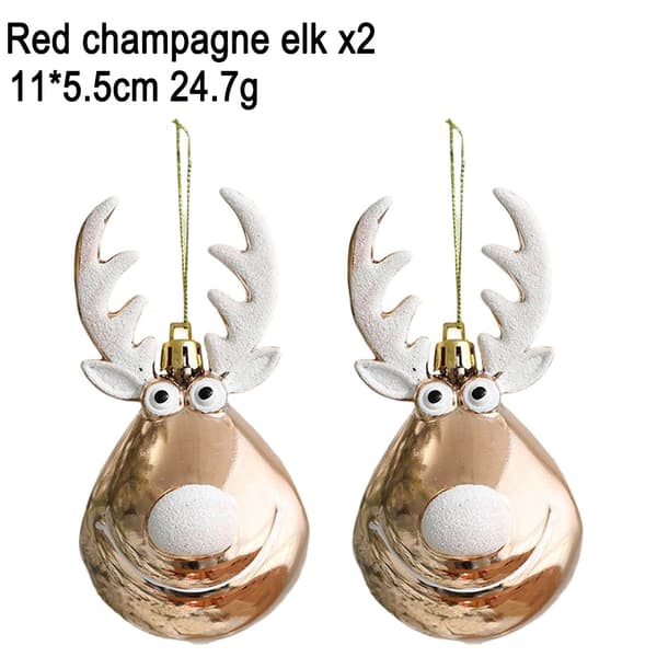 Christmas Tree Baubles, Elk Design, Hanging Baubles, Party