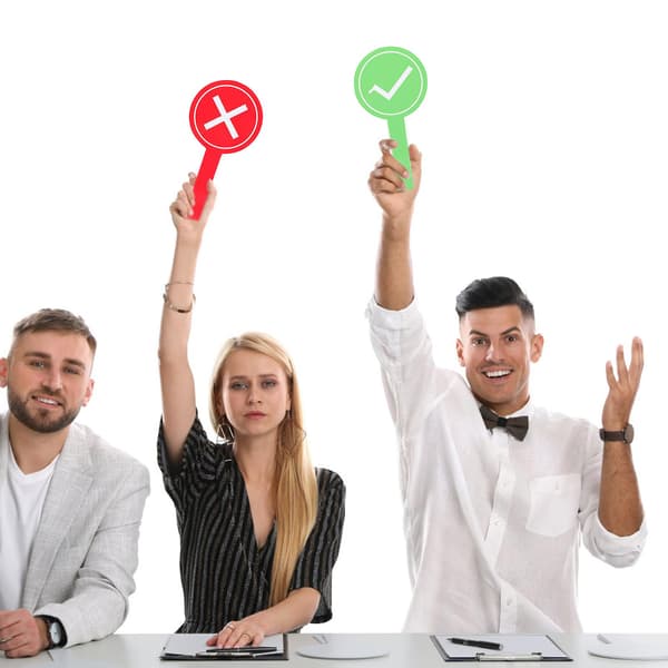 4 Voting Paddles, Teacher Assessment Board, Portable Voting Board, Response Paddles, Reusable Game Paddles