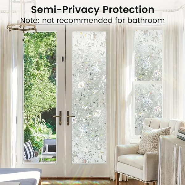 Window Film, Tulip Window Decal, 3D Privacy Film, Cuttable (45cm x 200cm)