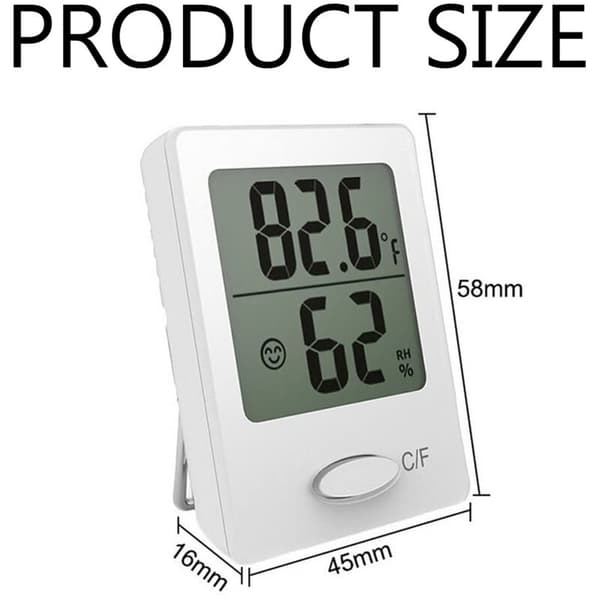 Mini digital hygrometer hög precision termometer omkopplingsbar C F för reptiler hem kontor komfort