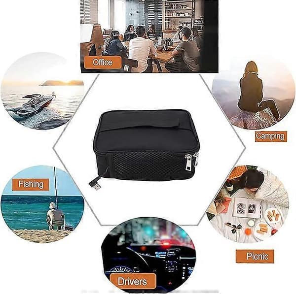 Oppvarmet matboks bærbar ovn - USB-oppvarmet matboks, isolert matboks for utendørs bruk [DB]