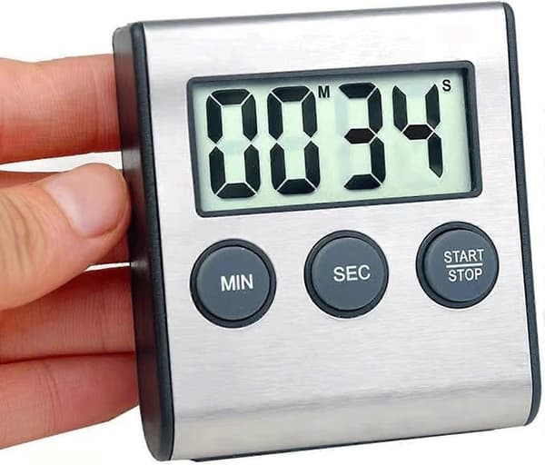 Køkkentimer, Digital Køkkentimer Magnetisk Nedtælling Køkkentimer med Høj Alarm Rustfrit Stål Timer til Madlavning