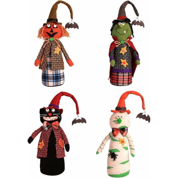 Halloween dekorasjoner scene kledd mamma heks gresskar borddokke