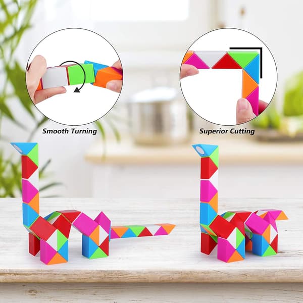 24 osaa 3D Magic Ruler Twist -palapelilelu