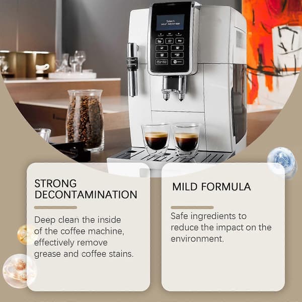 100 ml afkalkningsmiddel og rengøringsmiddel til kaffemaskiner til fjernelse af kalkaflejringer 2pcs