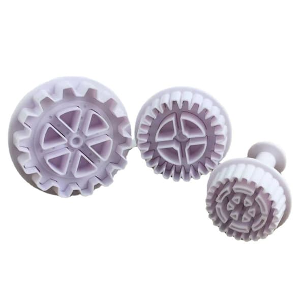 3 stk/sett Gir Stempel Fondant Dekorering Sukkerhåndverk Form Kutter