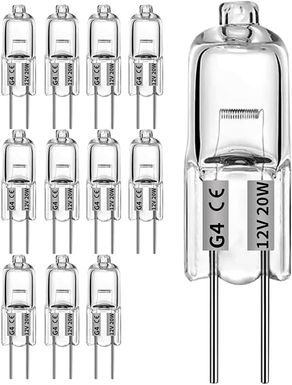 G4 Halogenpærer 20W 12V - Varm hvid - 15-pak