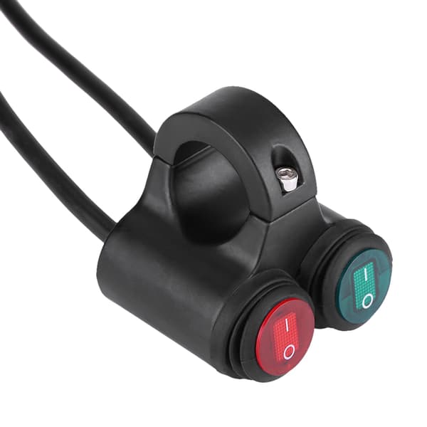 22mm Universal Motorcycle Handlebar Headlight Brake Fog Light Horn Double Button Switch Model D
