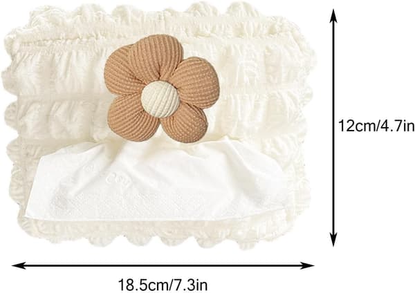 Hanging Car Tissue Holder - Yellow Flower - Back Seat Tissue Holder