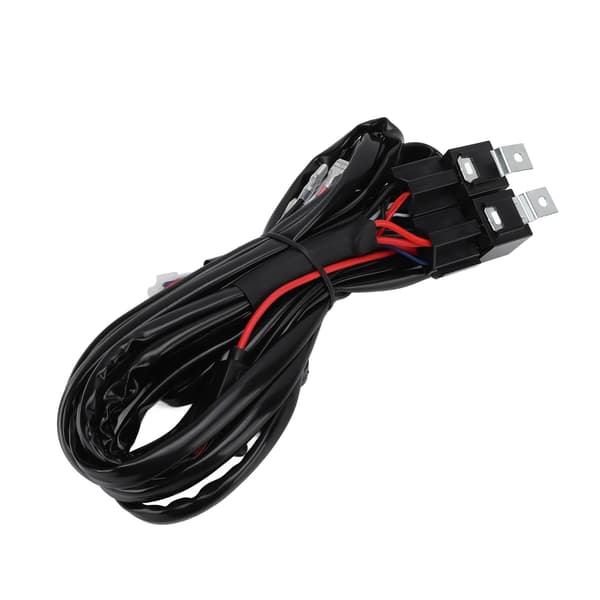 High/Low Beam Headlight Wiring Harness LED Work Light Relay Switch 200cm Long for Offroad Motorcycles Pickup Trucks