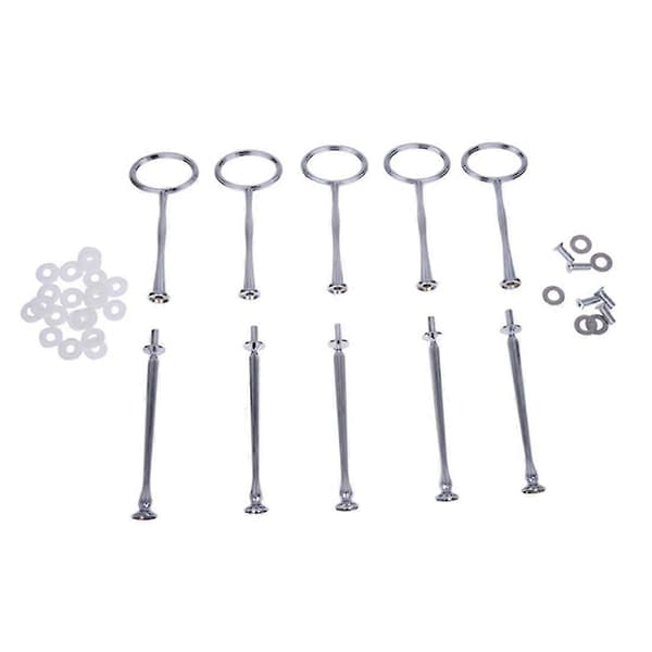 5 Wedding Metal 2 Tier Cake Stand Center Handle Rods Fittings Kit