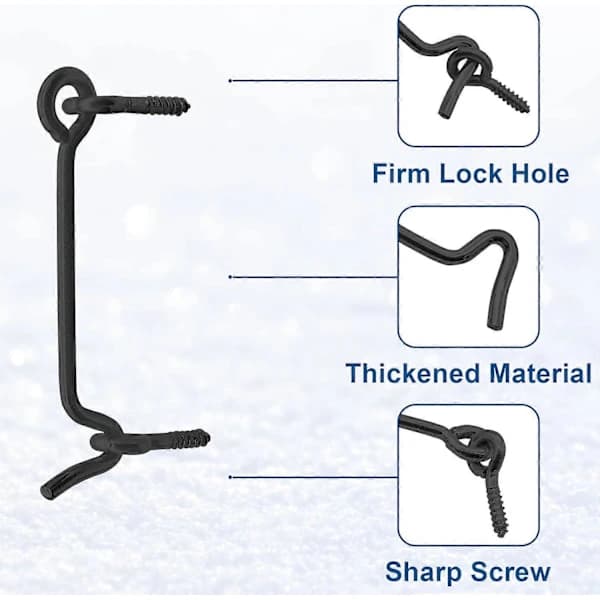 3-inch Hook and Eye Latch (5 Pcs), Heavy Duty Barn Door Lock Privacy Latch