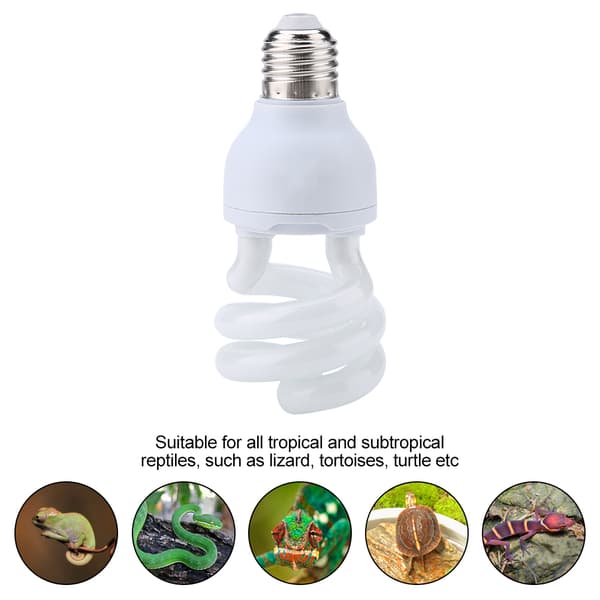 13W 220-240V Compact UVB 5.0-10.0 Sunlight Lamp for Lizards and Turtles