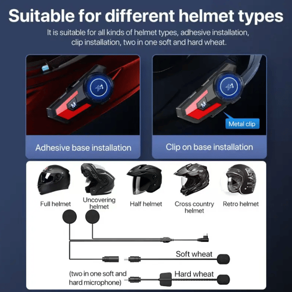 Motorcycle Intercom Headset X7 Black