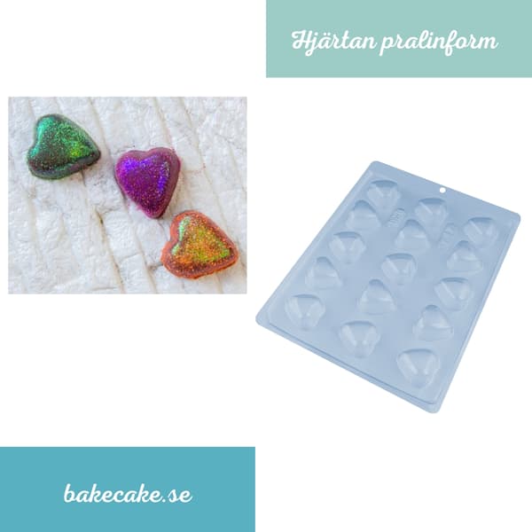 Pralinform Hjerte Sjokoladeform - BWB 717 Transparent transparent