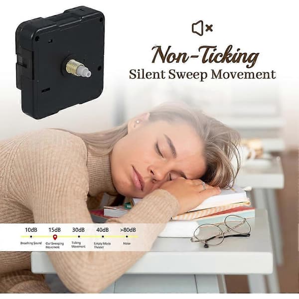 2 Pcs. High Torque Movement Compatible with Long Shaft Clock Movement and 5 Hands - 20mm Shaft Compatible with Wall Clock Repair