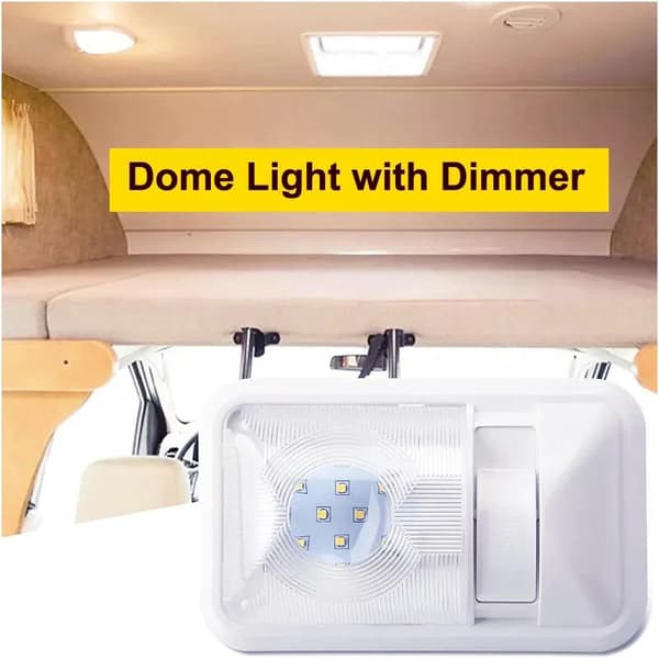 LED dæmpbar indvendig belysning 12-24v 24-LED-chip hvid 6000k campingvogn Vit white