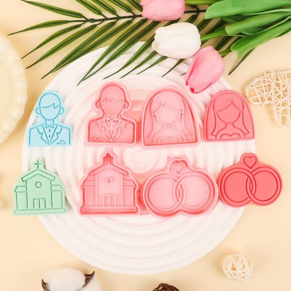 1/4 stk 3D Valentinsdag kageforme kiksform stempel A2