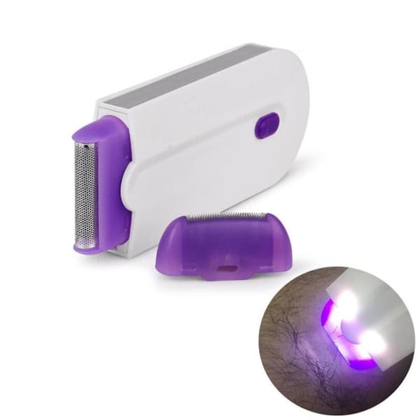 Oppladbar hårfjerningsenhet for kvinner, smertefri epilator med utskiftbare blader og LED-belysning, Smooth Touch-teknologi for ansiktet