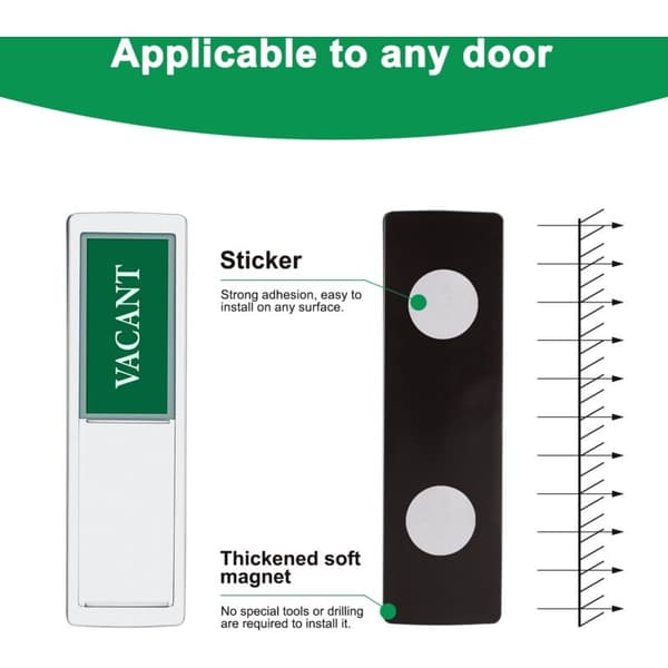 Magnetic Office Door Sign with Knocker, Compatible with Various Brands, 1 Piece