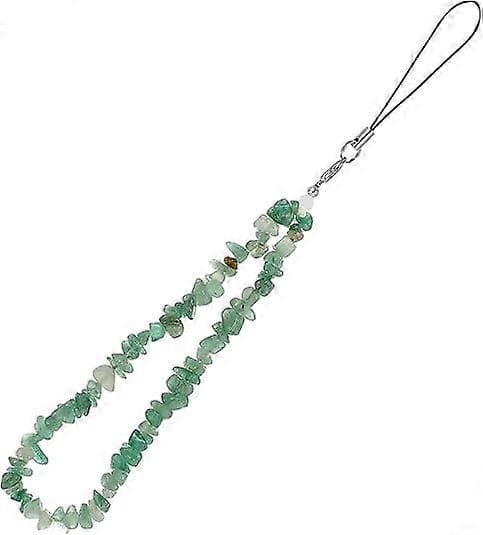 Turquoise Green Phone Charm, Natural Gemstone Beaded Phone Strap Wrist
