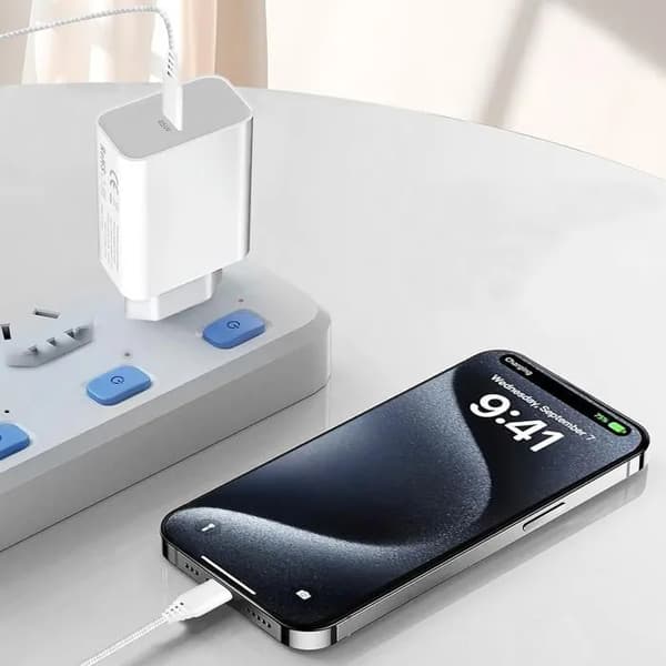 Hurtiglader USB-C - e.f.connection - 45W - Hvit - Kompatibel med Samsung Galaxy A16 A17 A36 A56 S25 Hvit Vit