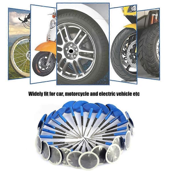 24 stk Bil Motorsykkel Universal Slangeløs Dekkpunktering Reparasjon Sopp Plugg Patch Gummi #3
