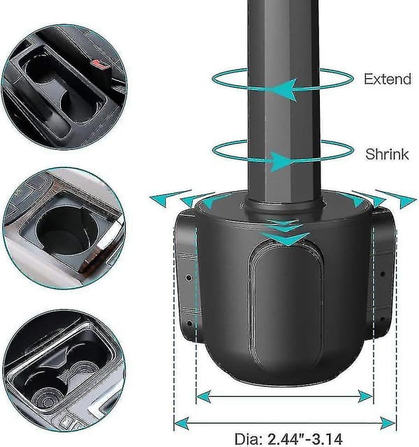 Kompatibel bilholder til kopholder, universel tablet- og smartphoneholder til bil