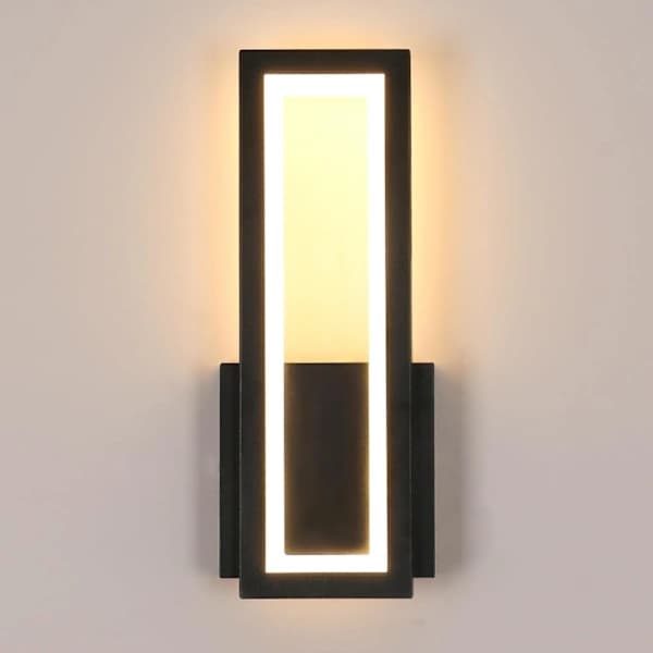 27W LED Indoor Wall Lamp, Modern Acrylic Elegant Wall Light, 3-Color Backlight, 32/50cm 32CM Black