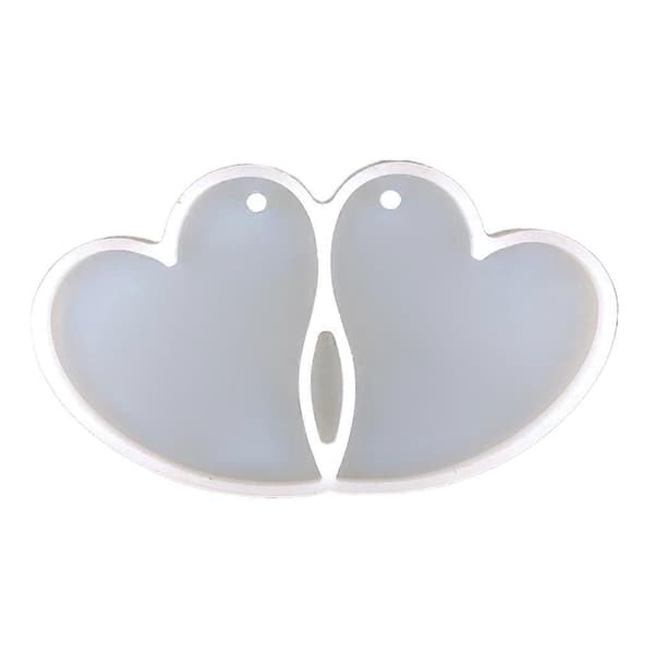 Valentinsdag øreringe epoxyharpiksform nøglering halskæde ornament silikoneform DIY håndværk smykker vedhæng støbning