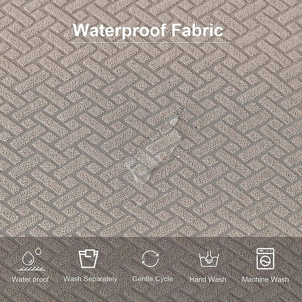 Stoltrekk 2/4 stk Stolbeskytter Avtakbart Vanntett Stoltrekk Vaskbart Jacquard Elastisk Stoltrekk (Brun, 4 stk)