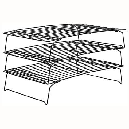 3-lags afkølingsrist bagerist 40x25cm bageplade non-stick Svart black