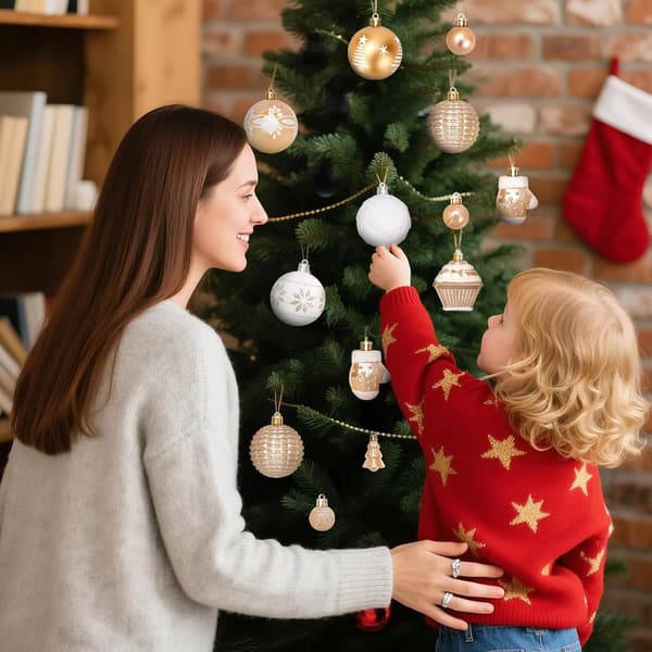42 Christmas Tree Decorations - Unbreakable Christmas Balls