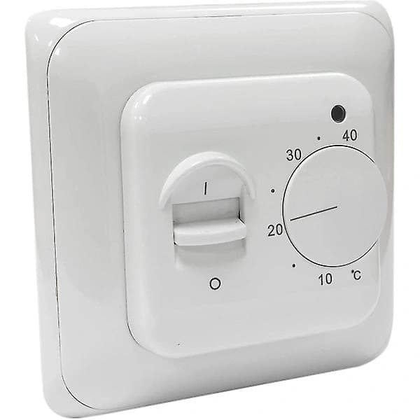 Manual Electric Underfloor Heating Thermostat with AC 220V 16A Sensor, Mechanical Underfloor Heating Thermostat Controller [Energy Class A+++]