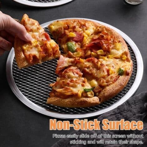 3 pizzaritilän sarja, 33 cm, alumiiniset pizzalevyt, pyöreät pizzapannut, grilliritilät