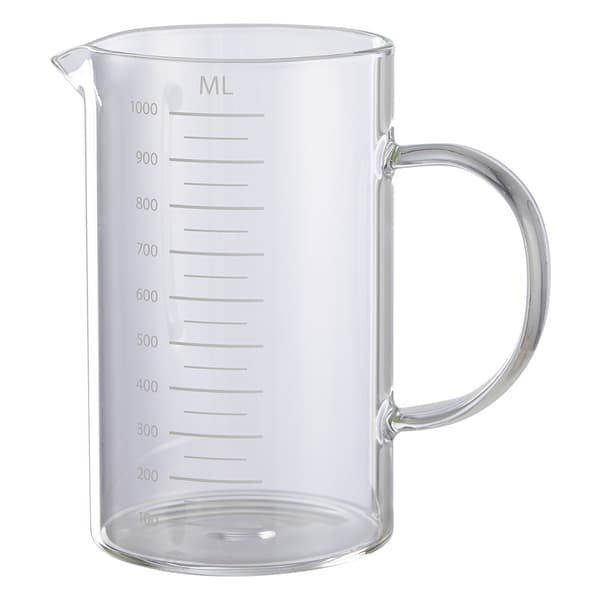 Heat-resistant Borosilicate Glass Jug with Graduations 1 Liter