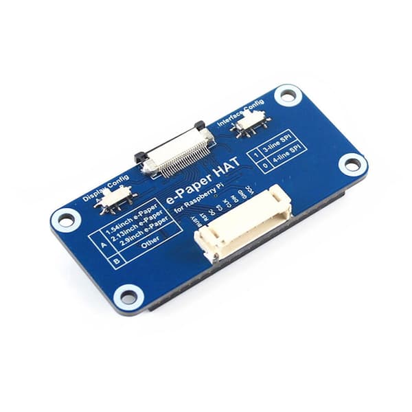 Waveshare blekkskjermdriverkort støtter SPI-grensesnitt for Raspberry Pi 3. generasjon B/Zero
