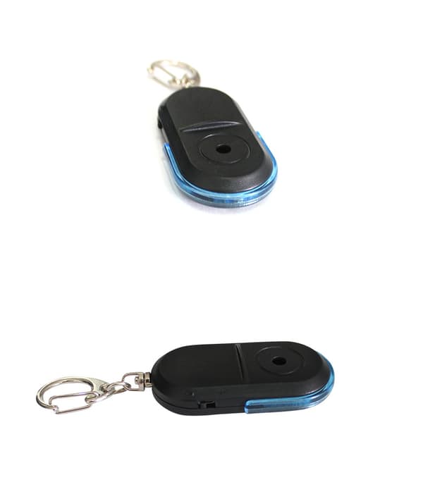 2 stk nøkkel-anti-tap-enhet stemmeaktivert LED-nøkkelfinner