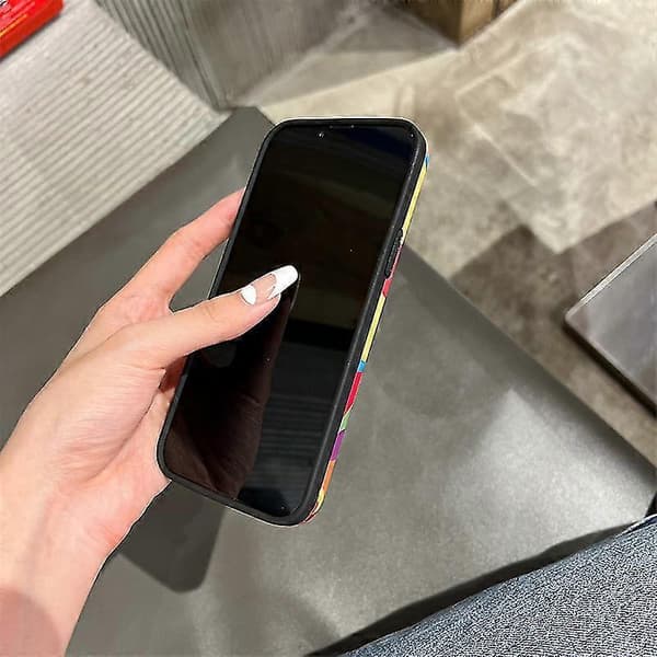 Trykt telefondeksel til iPhone 13 Pro Max, blomstermønstret klart håndleddsstropp TPU-deksel med skulderrem