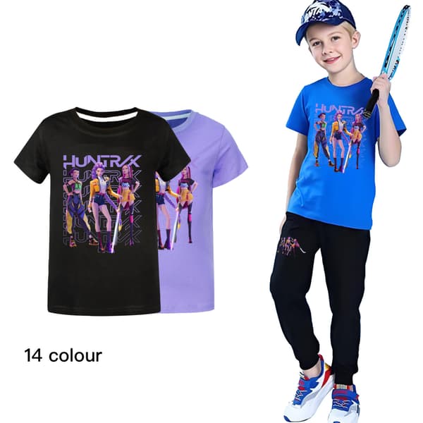 K-Pop Demon Hunters Barn/Kids Huntr/X Pose T-shirt 140cm