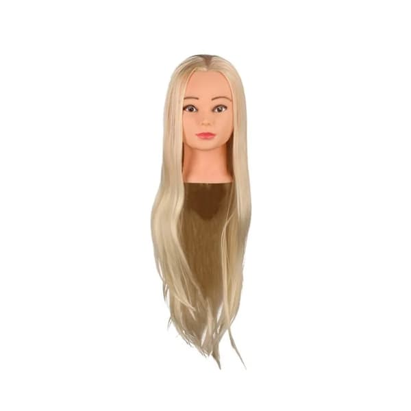 Salong Øvelseshode Treningshode Frisør Mannekenghode med Klemme 20\"26tommer Blond